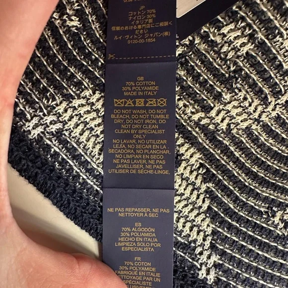 Louis Vuitton Blue and White Knit Hat